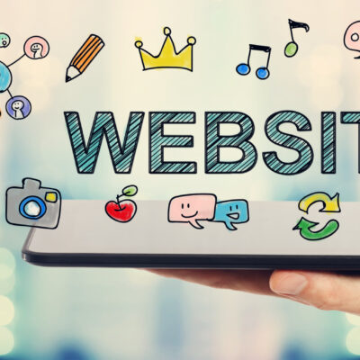 Website Concept with Man Holding a Tablet Computer 7 small business web design ideas for budding startups