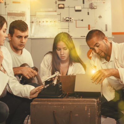 Young Adults in Escape Room Stylized As Underground Shelter 5 major benefits of escape rooms for team building