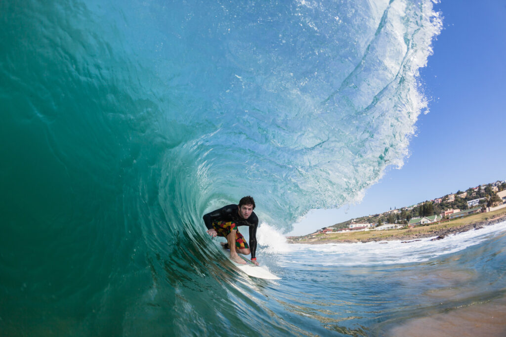 Surfing Inside Crashing Wave how to learn how to surf a beginners guide
