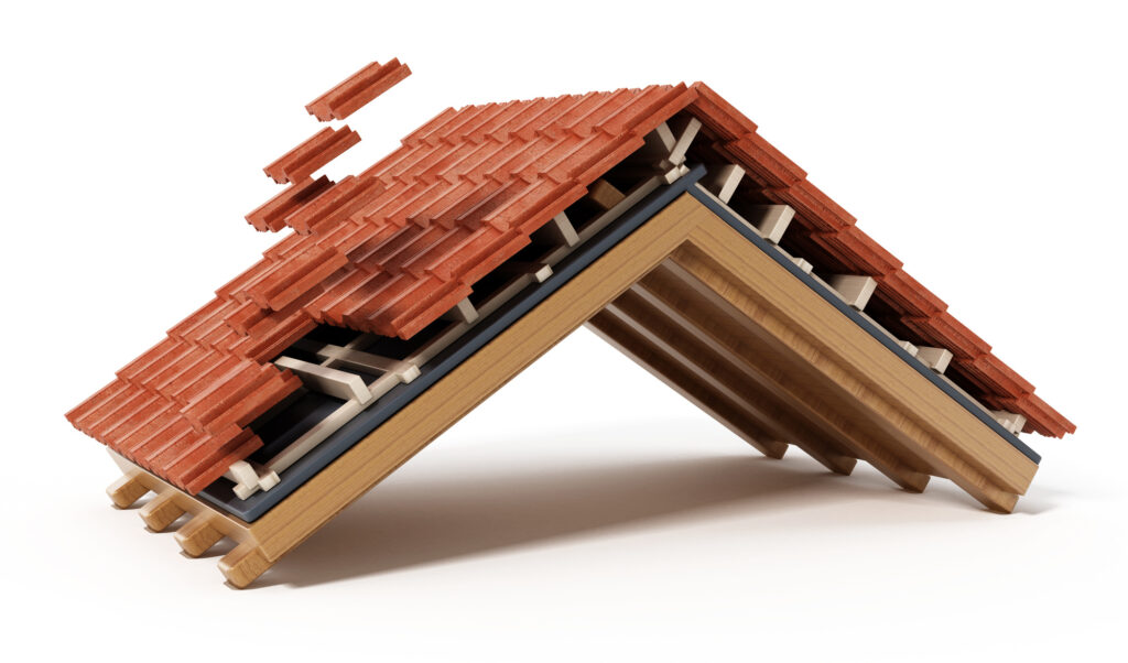 Roof Construction Detail Isolated on White Background 3d Illustration how to choose the best type of roof for your florida home