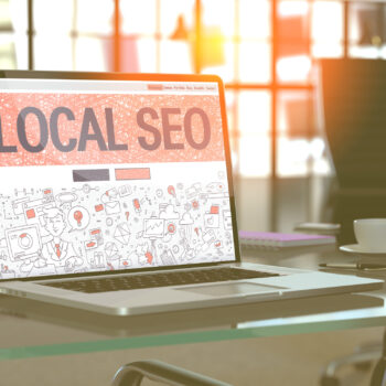 Laptop Screen with Local Seo Concept the benefits of investing in local seo